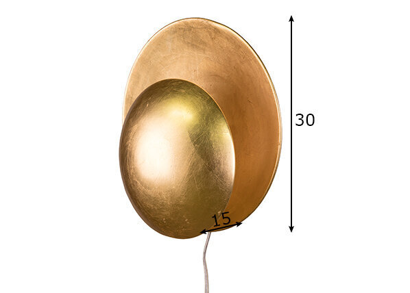 Sienas lampa Orbit, misiņa toņa, 25 W cena un informācija | Sienas lampas | 220.lv