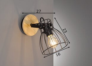 Sienas lampa Die, matēti melna, 40 W цена и информация | Настенные светильники | 220.lv