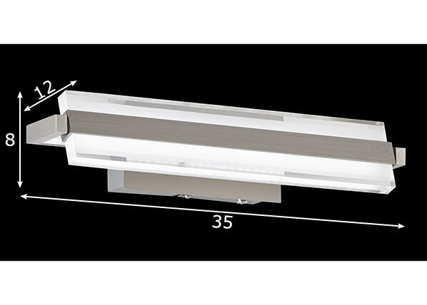 Sienas lampa Paros LED, matēta niķeļa toņa, 9 W/890 lm цена и информация | Sienas lampas | 220.lv