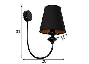 Sienas lampa Chocco, melna, 40 W цена и информация | Настенные светильники | 220.lv