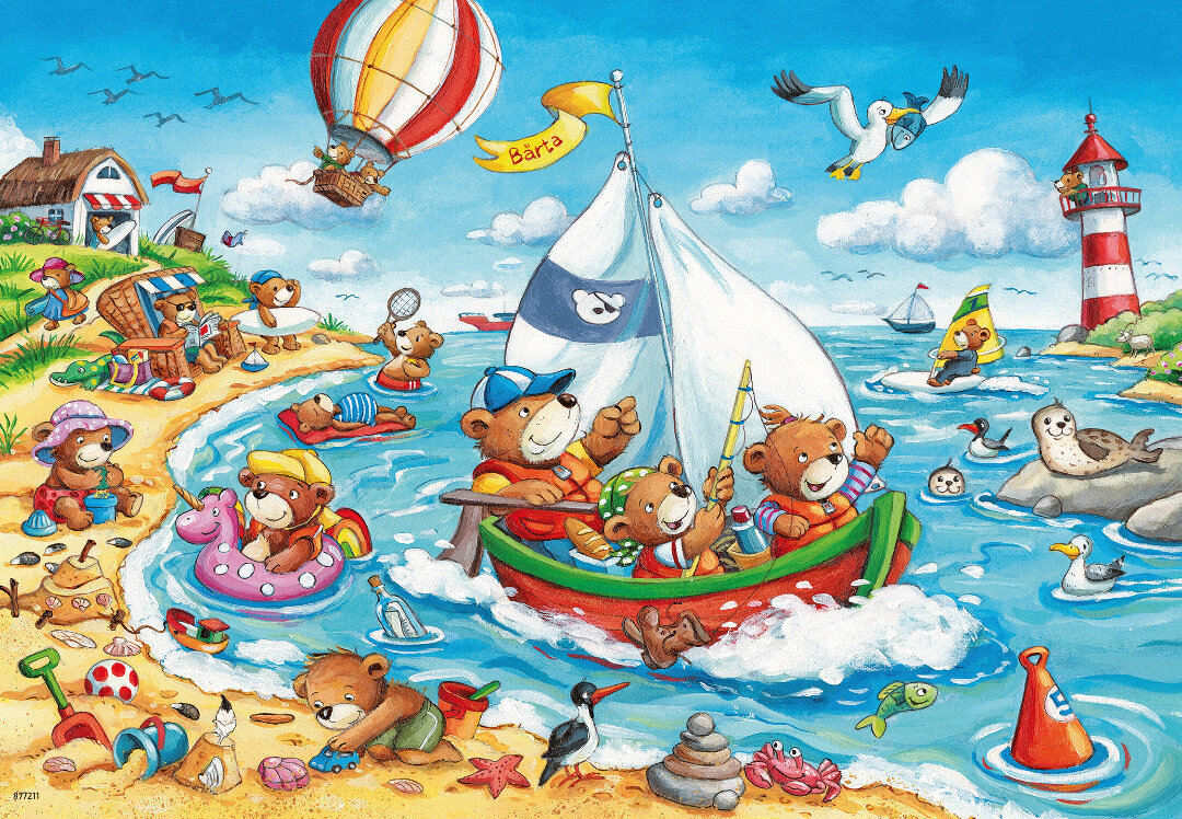 Ravensburger puzle 2x24 gab. Atvaļinājums pie jūras цена и информация | Attīstošās rotaļlietas | 220.lv