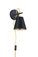 Настенный светильник Andreus Е14, матовый черный/золотистый