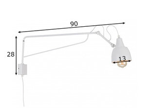 Sienas lampa Soho, balta, 60 W cena un informācija | Sienas lampas | 220.lv