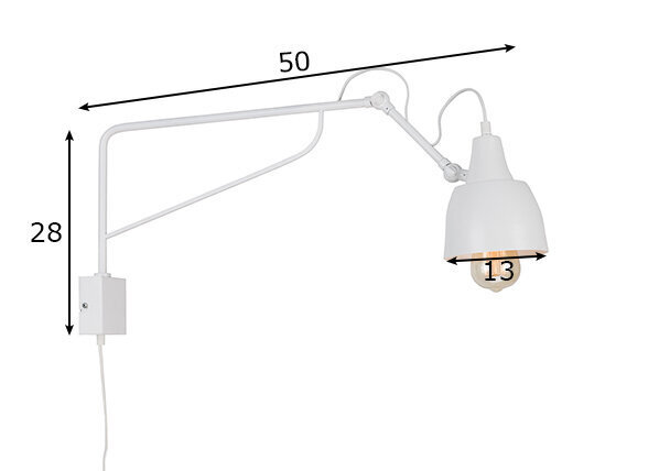 Sienas lampa Soho, balta, 60 W цена и информация | Sienas lampas | 220.lv
