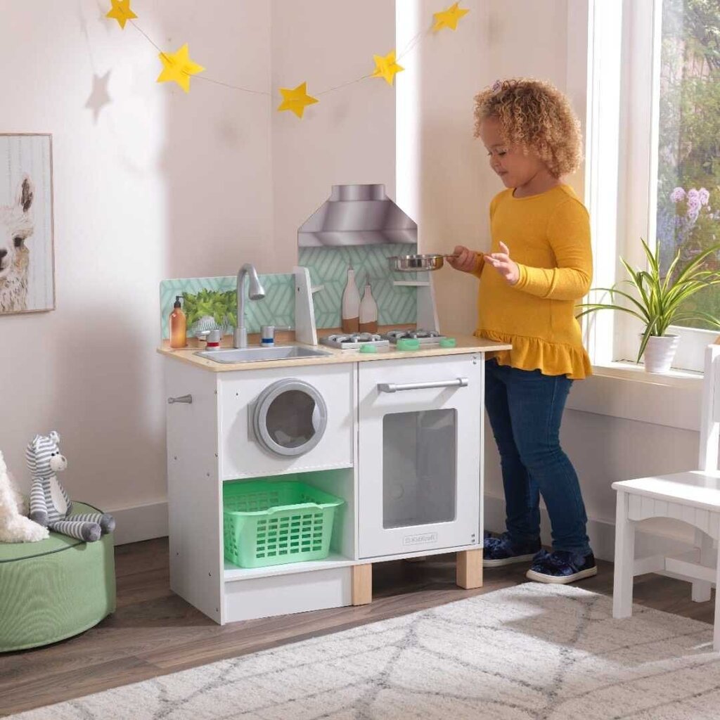 Kidkraft rotaļu virtuve ar veļasmašīnu цена и информация | Rotaļlietas meitenēm | 220.lv