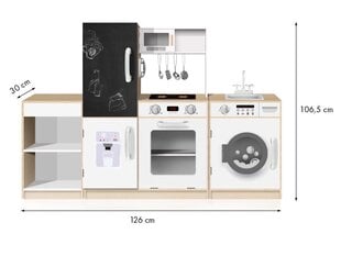 Детская деревянная кухонька с доской для рисования, Ecotoys цена и информация | Игрушки для девочек | 220.lv