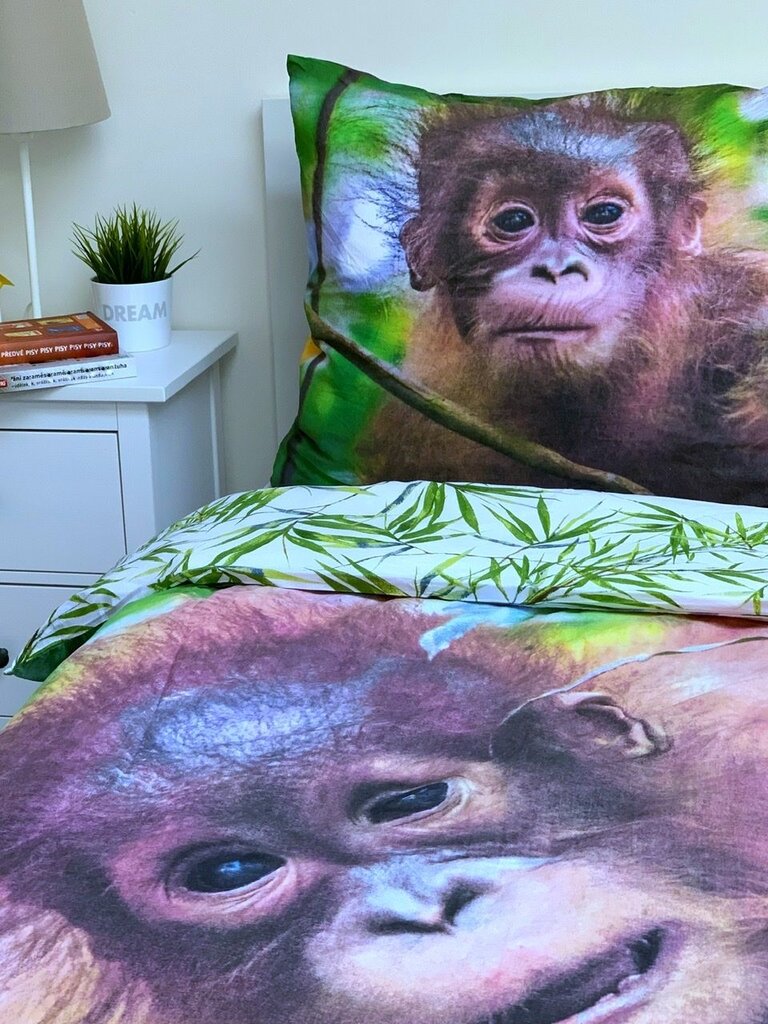 Gultas veļas komplekts Orangutan, 140 x 200 cm + spilvendrāna 70 x 90 cm цена и информация | Gultas veļas komplekti | 220.lv