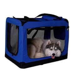 Сумка для транспортировки домашних животных XXL, 90 x 61 x 65 см, синяя цена и информация | Переноски, сумки | 220.lv