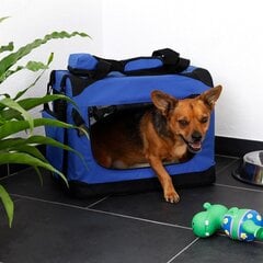 Сумка для транспортировки домашних животных М, 60 x 42 x 44 см, синий цена и информация | Переноски, сумки | 220.lv