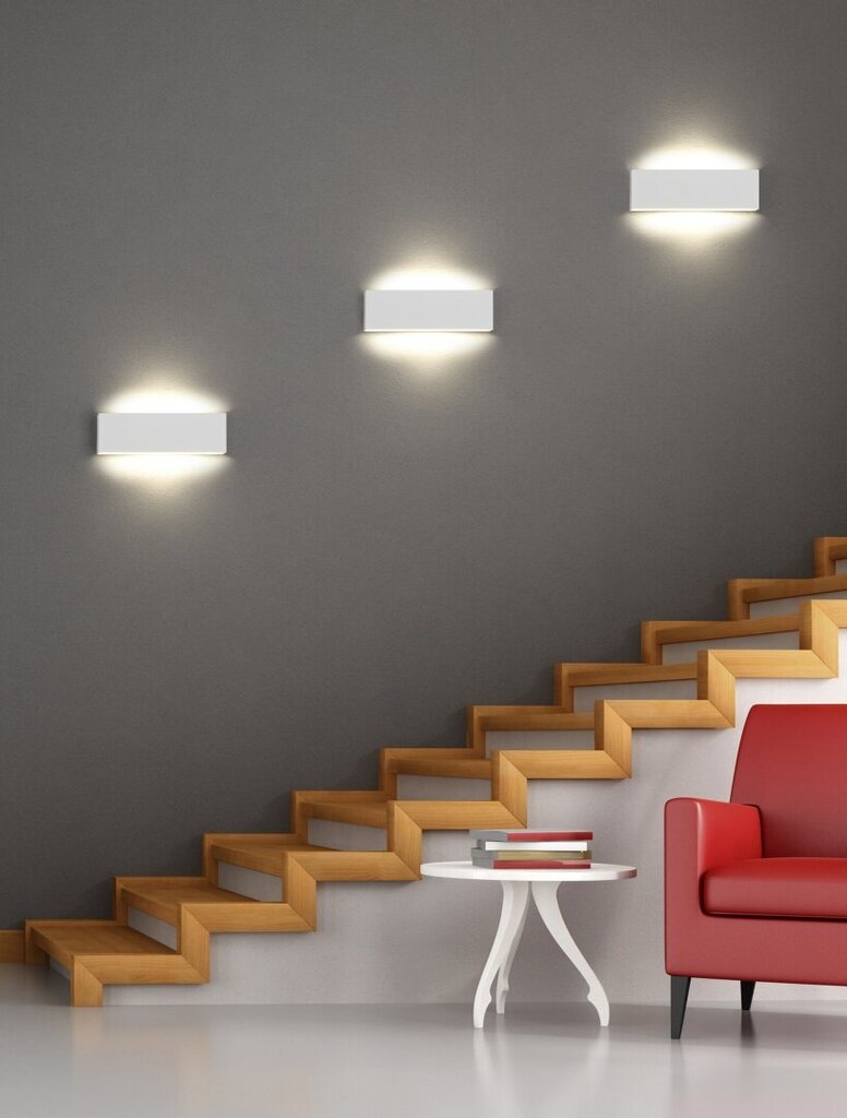 Concha LED sienas lampa, 28 cm, matēti balta, satur 2x 6 W/600 lm spuldzes cena un informācija | Sienas lampas | 220.lv