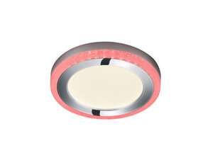 LED griestu plafons Slide 40, ar 24 W, 1600 lm RGBW lampu, hromēts/ar kristāla efektu цена и информация | Потолочные светильники | 220.lv