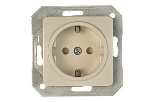 Kontaktrozete RP16-002-02 ar zemējumu ziloņkaula SL250 cena un informācija | Elektrības slēdži, rozetes | 220.lv