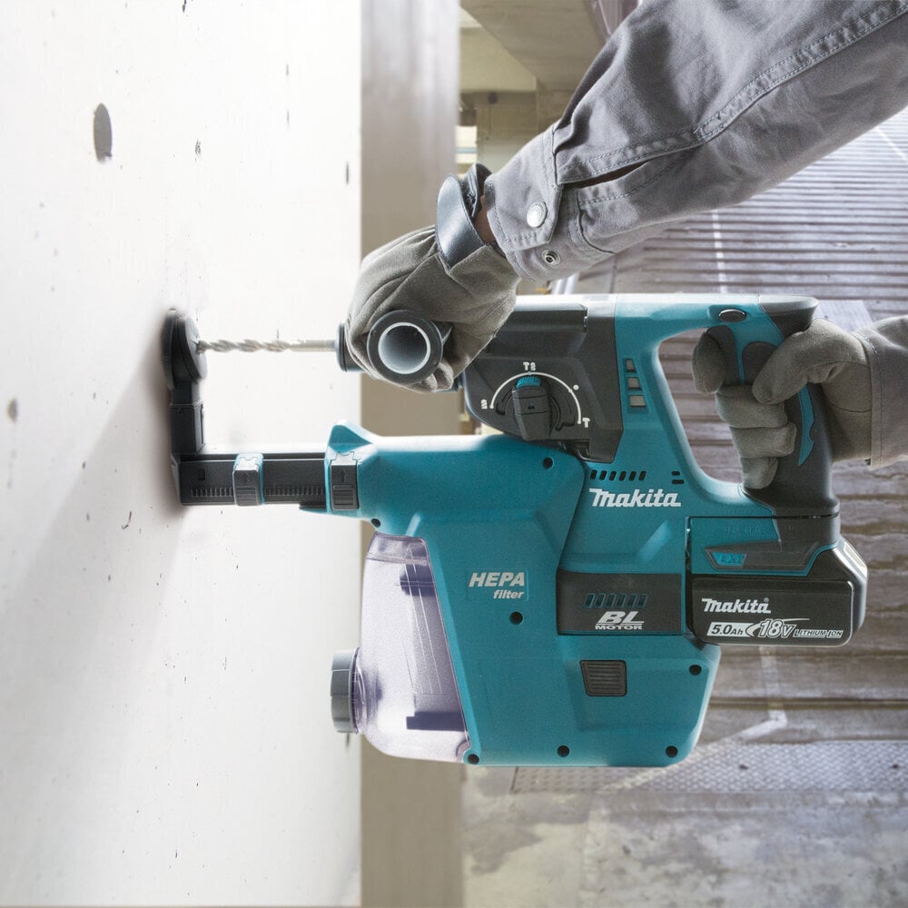 Perforators Makita LXT DHR243ZJW, 18 V, SDS-PLUS, 2,0J LED, bezoglīšu motors, bez akumulaotra un lādētāja cena un informācija | Perforatori | 220.lv