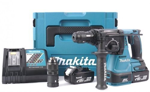 Akumulatora perforators Makita 18V Li-ion DHR243RTJ,2x 5,0 Ah cena un informācija | Perforatori | 220.lv