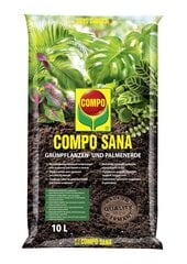 COMPO palmu un zaļo augu augsne 10 L cena un informācija | Grunts, zeme, kūdra, komposts | 220.lv