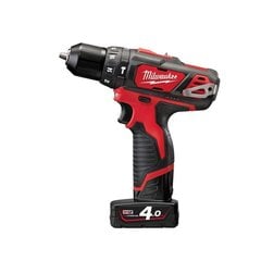 Milwaukee M12 BPD-402C akumulatora triecienurbjmašīna 12V / 2x4,0 Ah Li-ion cena un informācija | Skrūvgrieži, urbjmašīnas | 220.lv