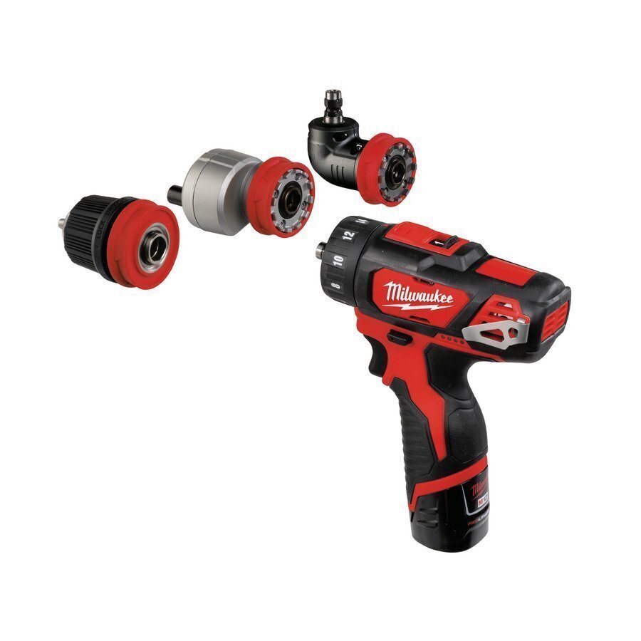 Milwaukee M12 BDDXKIT-202C akumulatora urbjmašīna 12V / 2x2,0 Ah Li-ion cena un informācija | Skrūvgrieži, urbjmašīnas | 220.lv