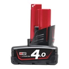 Milwaukee M12 B4 akumulators, 12V, 4Ah цена и информация | Шуруповерты, дрели | 220.lv