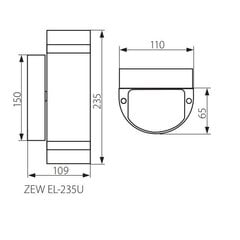 Светильник на стену Kanlux ZEW EL-235U-B 2x35W GU10 IP44, черный цена и информация | Kanlux Товары для сада | 220.lv