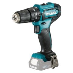 Аккумуляторная ударная дрель Makita HP333DZ, 12В MAX, 30/14 Nm, 10 мм (без аккумулятора и без зарядного устройства) цена и информация | Шуруповерты, дрели | 220.lv