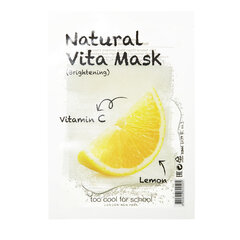 TCFS Natural Vita paspilgtinoša auduma maska ar citrona ekstraktu 23 ml cena un informācija | Sejas maskas, acu maskas | 220.lv
