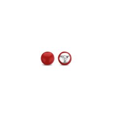 Ti Sento Milano sudraba auskari, sarkanā krāsā 901029500 cena un informācija | Auskari | 220.lv