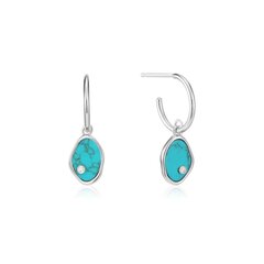 Ania Haie sudraba auskari Turquoise mini 901028191 цена и информация | Серьги | 220.lv