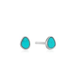 Серебряные серьги Ania Haie Tidal Turquoise Stud 901028197 цена и информация | Серьги | 220.lv