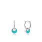 Ania Haie sudraba auskari Tidal Turquoise Crescent Huggie Hoops 901028201 цена и информация | Auskari | 220.lv