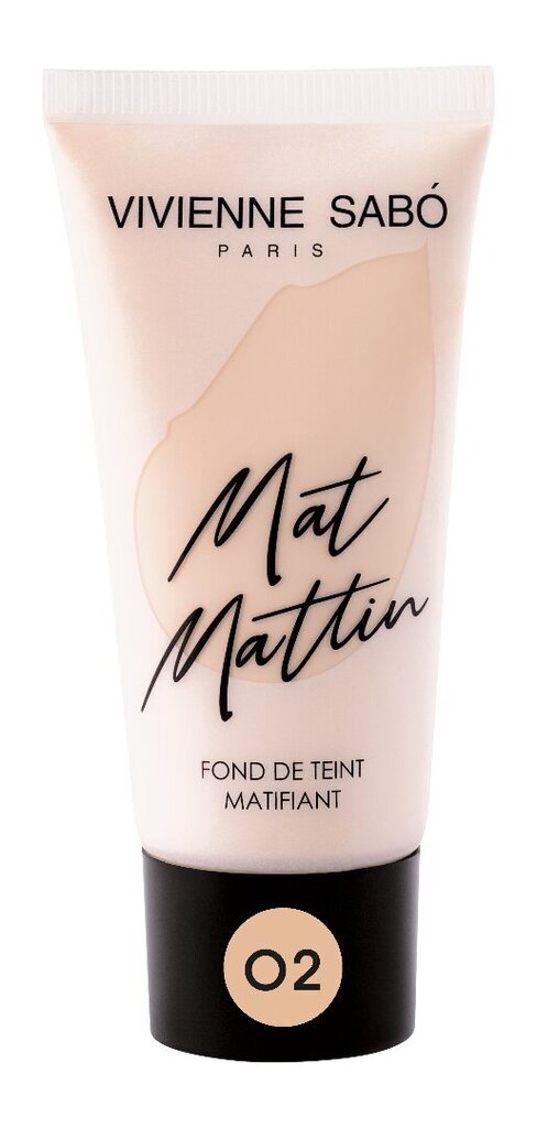 Vivienne Sabo Mattifying foundation Matifiant Mat Mattin tonālais krēms, 02 Fair cena un informācija | Grima bāzes, tonālie krēmi, pūderi | 220.lv