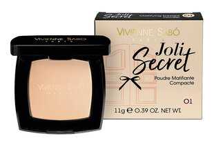 Vivienne Sabo Mattifying Pressed Powder Joli Secret пудра, 01 Golden honey цена и информация | Пудры, базы под макияж | 220.lv