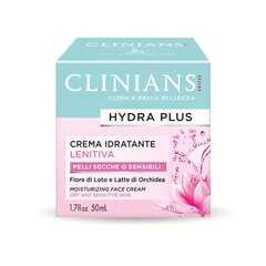 Clinians Hydra Plus Увлажняющий увлажняющий крем для лица для сухой и чувствительной кожи 50 мл цена и информация | Кремы для лица | 220.lv