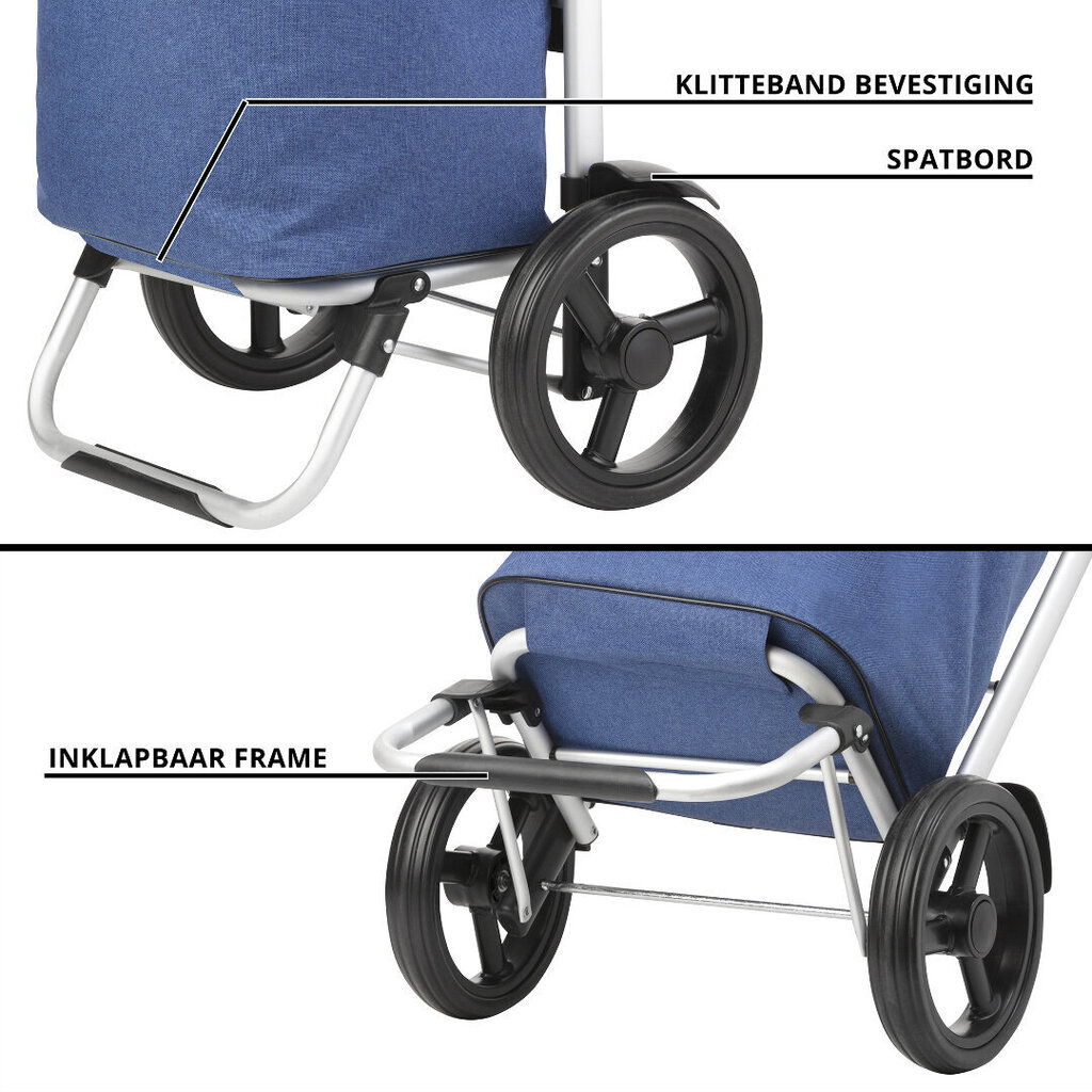 Carryon iepirkumu soma uz riteņiem ar aukstuma kabatu, zilā krāsā 901024177 цена и информация | Iepirkumu somas | 220.lv