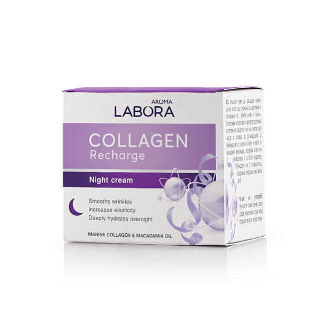 Aroma Labora Collagen Recharge nakts krēms ar jūras kolagēnu un makadāmijas eļļu 50 ml цена и информация | Sejas krēmi | 220.lv