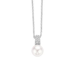 Ti Sento sudraba kaklarota ar pērles piekariņu 901011436 cena un informācija | Kaklarotas | 220.lv