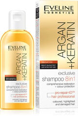 Eveline Cosmetics Argana eļļa + Keratīns šampūns 8in1 150 ml cena un informācija | Šampūni | 220.lv