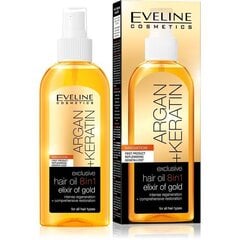 Eveline Cosmetics matu eļļa ar argāna eļļu un keratīnu 150 ml цена и информация | Средства для укрепления волос | 220.lv