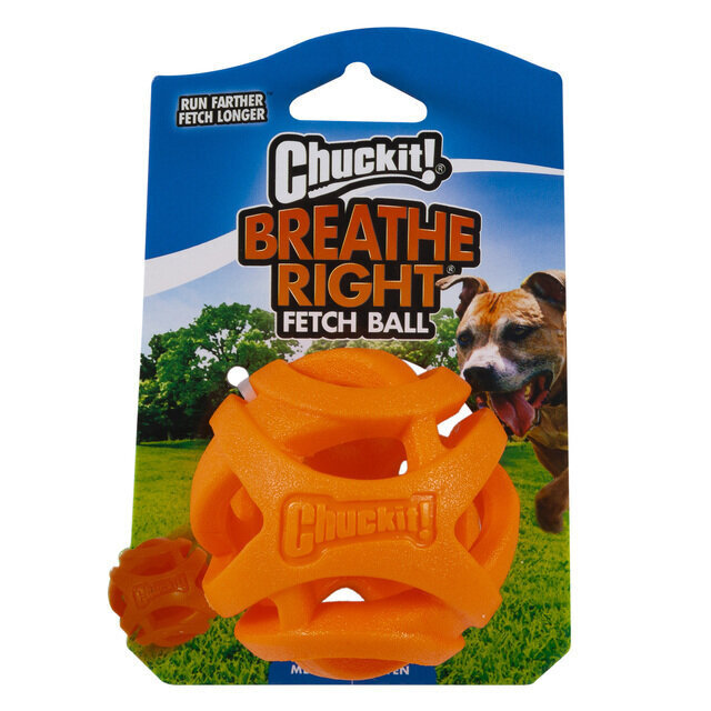 Chuckit rotaļlieta suņiem metamā bumba Breathe Right M cena un informācija | Suņu rotaļlietas | 220.lv