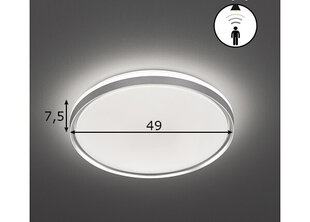 Griestu lampa Jaso BS LED, sudrabaina toņa/balta, 34 W/3800 lm 891099629 cena un informācija | Griestu lampas | 220.lv