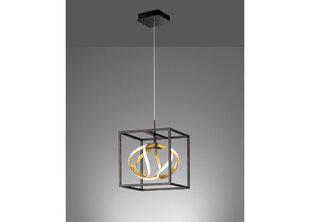 Griestu lampa Gesa, melna/zeltaina toņa, 17 W/2400 lm 891099670 cena un informācija | Lustras | 220.lv