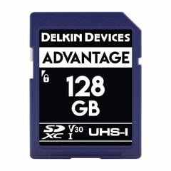 DELKIN SD ADVANTAGE 660X UHS-I U3 (V30) R90/W90 128GB цена и информация | Карты памяти для фотоаппаратов | 220.lv