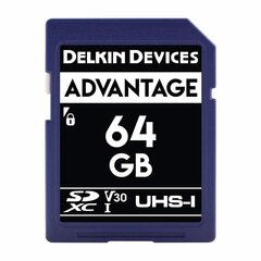 DELKIN SD ADVANTAGE 660X UHS-I U3 (V30) R90/W90 64GB цена и информация | Карты памяти для фотоаппаратов | 220.lv