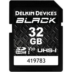 Delkin Devices 32GB BLACK UHS-I SDHC atmiņas karte cena un informācija | Atmiņas kartes fotokamerām | 220.lv