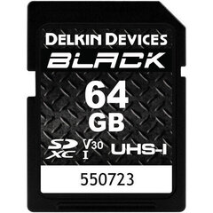 Delkin Devices 64GB BLACK UHS-I SDXC atmiņas karte cena un informācija | Atmiņas kartes fotokamerām | 220.lv
