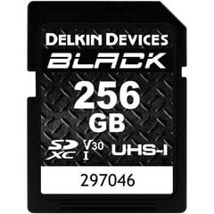 Delkin Devices 256GB BLACK UHS-I SDXC atmiņas karte цена и информация | Карты памяти для фотоаппаратов | 220.lv
