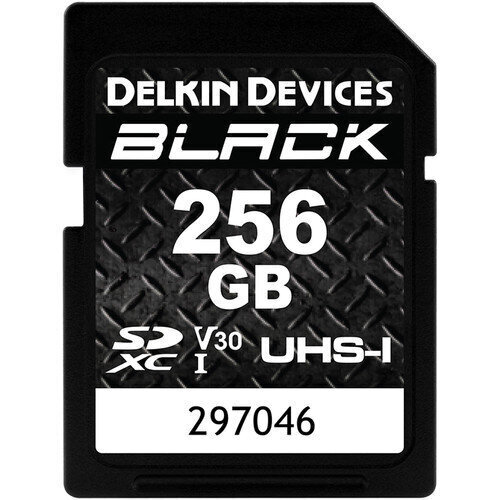 Delkin Devices 256GB BLACK UHS-I SDXC atmiņas karte цена и информация | Atmiņas kartes fotokamerām | 220.lv