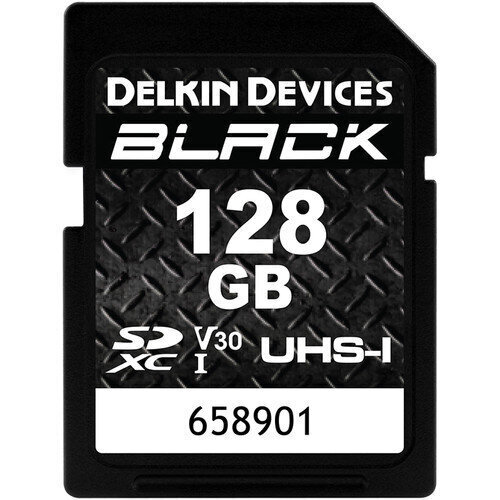 Delkin Devices 128GB BLACK UHS-I SDXC atmiņas karte cena un informācija | Atmiņas kartes fotokamerām | 220.lv