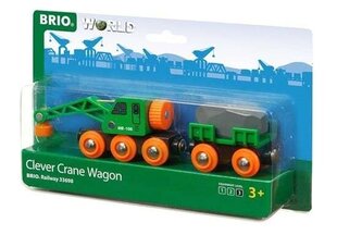 BRIO RAILWAY Clever Crane Wagon, 33698 cena un informācija | Rotaļlietas zēniem | 220.lv