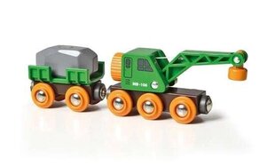 BRIO RAILWAY подъемный кран с вагоном, 33698 цена и информация | Конструктор автомобилей игрушки для мальчиков | 220.lv