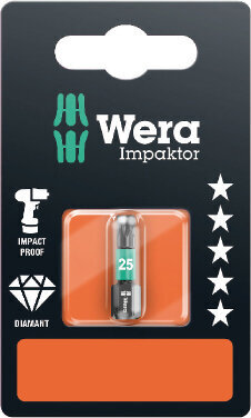 Wera Impaktor uzgalis, TORX T30 x 25mm, 867/1, blisterī цена и информация | Rokas instrumenti | 220.lv